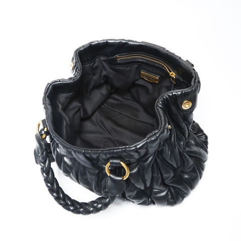 Miu Miu Materasse leather Handbag black WS23840