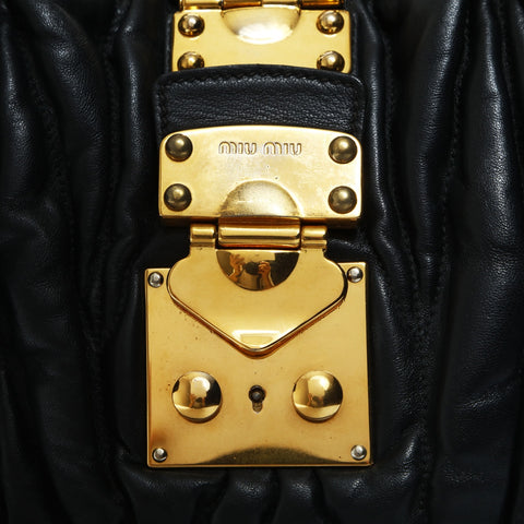 Miu Miu Materasse leather Handbag black WS23840