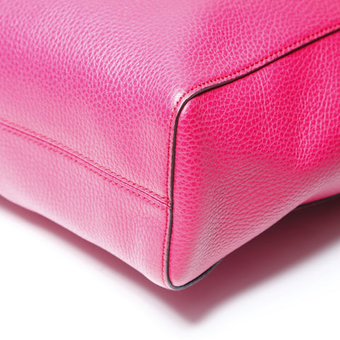 GUCCI Leather Swing Tote Bag pink WS23842