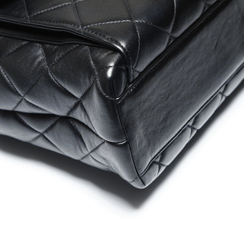 CHANEL No. 4 1996-1997 Lambskin Matelasse Tote Bag Shoulder Bag black WS23845