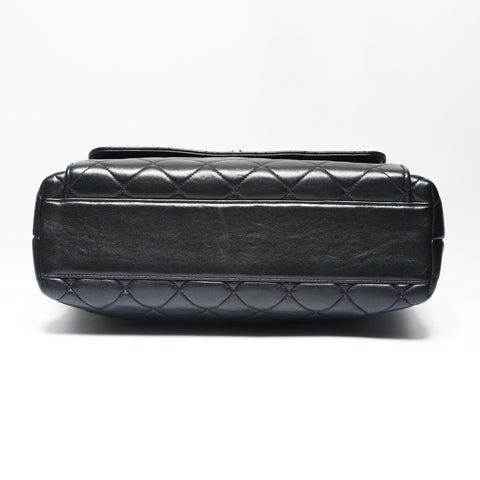 CHANEL No. 4 1996-1997 Lambskin Matelasse Tote Bag Shoulder Bag black WS23845