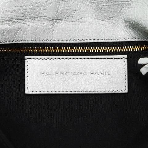 BALENCIAGA Leather Giant Envelope Shoulder Bag gray WS23846