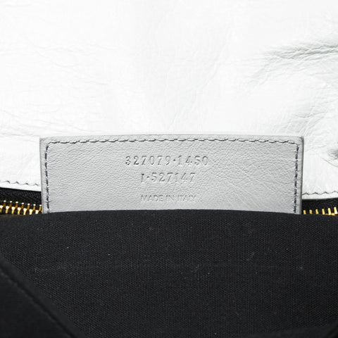 BALENCIAGA Leather Giant Envelope Shoulder Bag gray WS23846