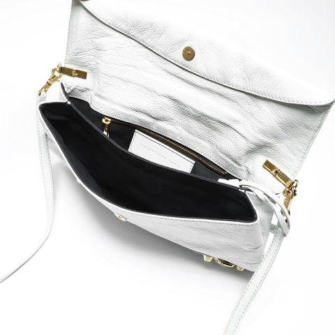 BALENCIAGA Leather Giant Envelope Shoulder Bag gray WS23846