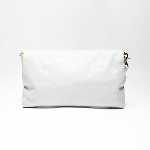 BALENCIAGA Leather Giant Envelope Shoulder Bag gray WS23846