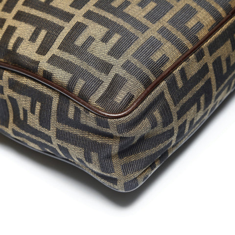 FENDI Zucca Canvas 2way Handbag Brown WS23847