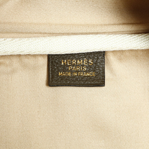 HERMES E stamp 2001 Victoria 43 Boston bag Brown WS23848