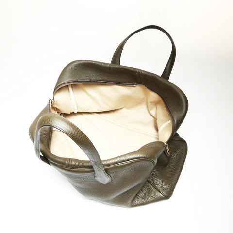 HERMES E stamp 2001 Victoria 43 Boston bag Brown WS23848