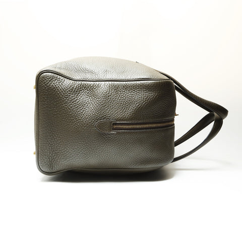 HERMES E stamp 2001 Victoria 43 Boston bag Brown WS23848