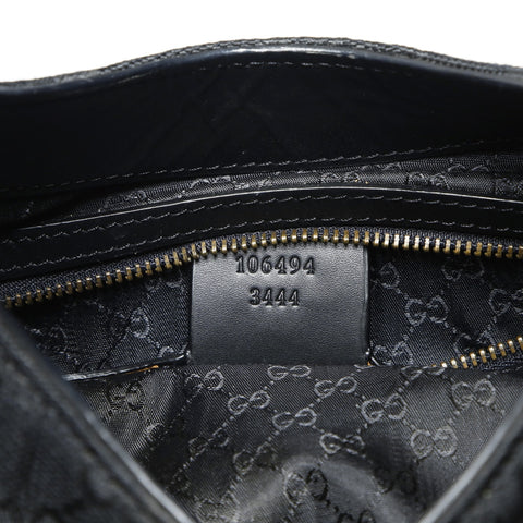 GUCCI GG canvas one belt hobo Handbag black WS23851