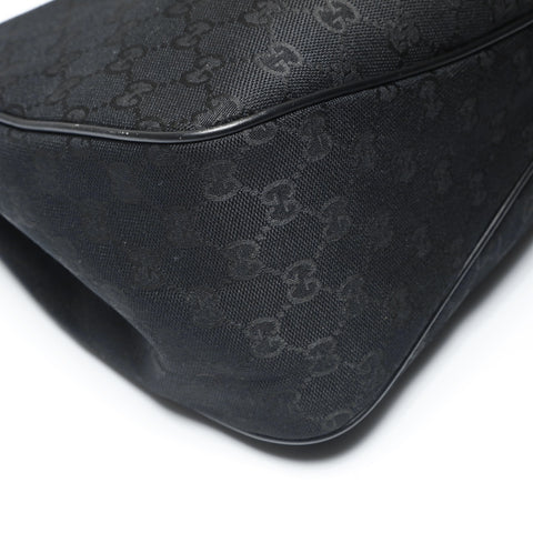 GUCCI GG canvas one belt hobo Handbag black WS23851