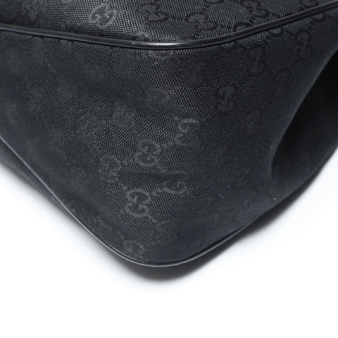 GUCCI GG canvas one belt hobo Handbag black WS23851