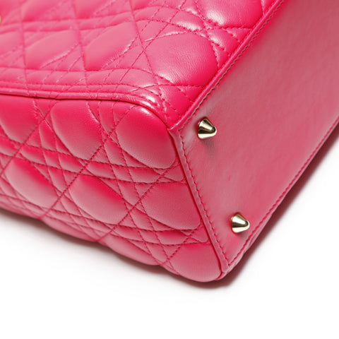 Christian Dior Lady Dior 2way Lambskin Handbag pink WS23853