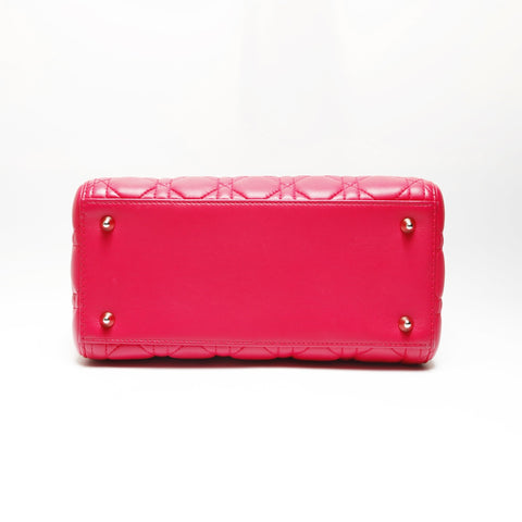 Christian Dior Lady Dior 2way Lambskin Handbag pink WS23853