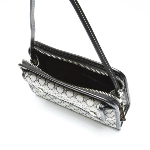 CELINE macadam canvas Handbag gray WS23855