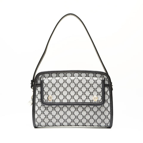 CELINE macadam canvas Handbag gray WS23855