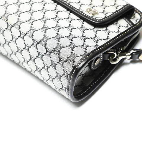 CELINE macadam canvas Handbag gray WS23855