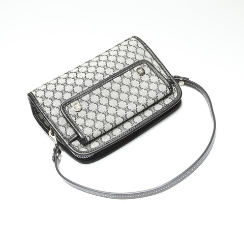 CELINE macadam canvas Handbag gray WS23855