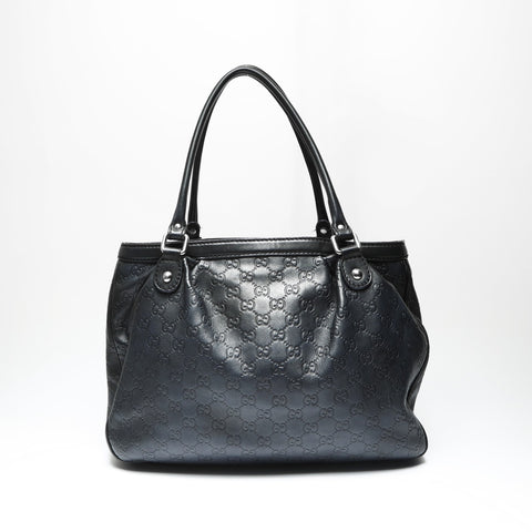 GUCCI GG Shima 2-way Leather Sukey Handbag black WS23857
