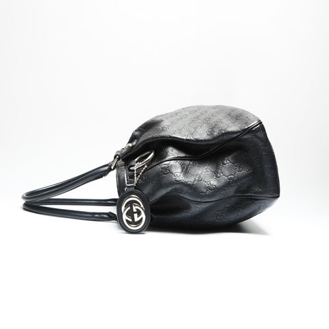 GUCCI GG Shima 2-way Leather Sukey Handbag black WS23857