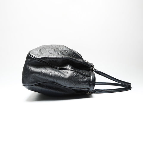 GUCCI GG Shima 2-way Leather Sukey Handbag black WS23857