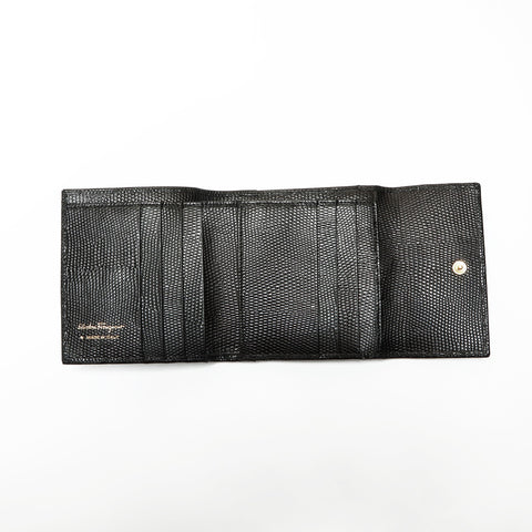 Salvatore Ferragamo Vara Compact Wallet Tri-fold wallet black WS23864