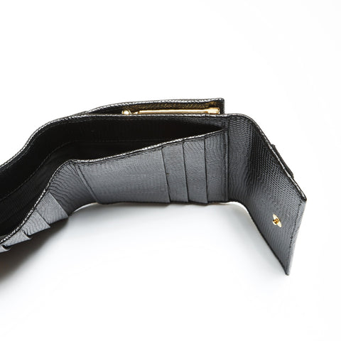 Salvatore Ferragamo Vara Compact Wallet Tri-fold wallet black WS23864