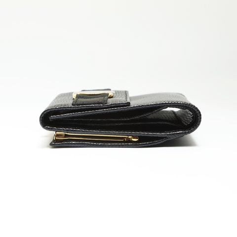 Salvatore Ferragamo Vara Compact Wallet Tri-fold wallet leather black WS23864