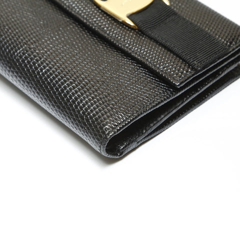 Salvatore Ferragamo Vara Compact Wallet Tri-fold wallet black WS23864
