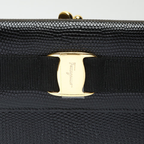 Salvatore Ferragamo Vara Compact Wallet Tri-fold wallet black WS23864