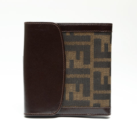 FENDI Zucca canvas Bifold Wallet Brown WS23866
