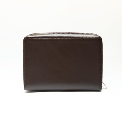 LOEWE Lambskin Anagram Pouch Brown WS23867
