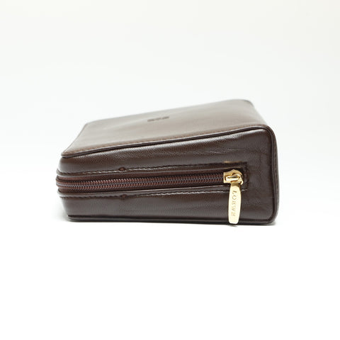 LOEWE Lambskin Anagram Pouch Brown WS23867