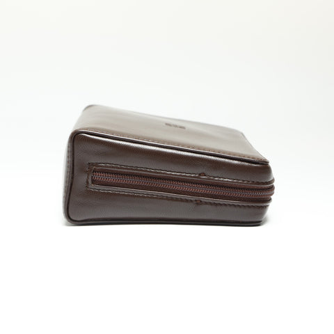 LOEWE Lambskin Anagram Pouch Brown WS23867