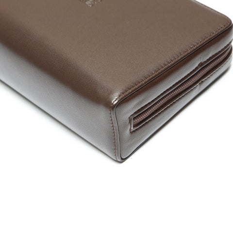 LOEWE Lambskin Anagram Pouch Brown WS23867