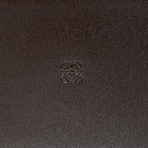 LOEWE Lambskin Anagram Pouch Brown WS23867