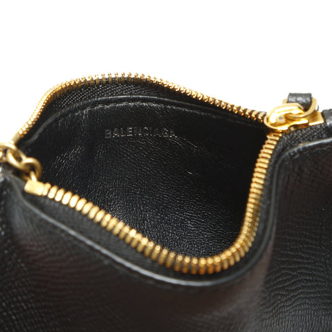 BALENCIAGA BB KEY Leather with Key Ring Coin case black WS23868