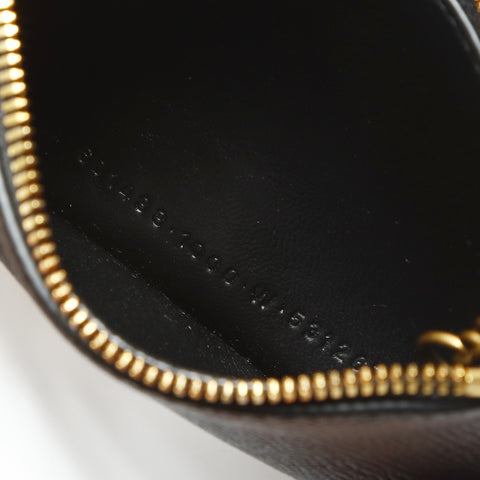 BALENCIAGA BB KEY Leather with Key Ring Coin case black WS23868
