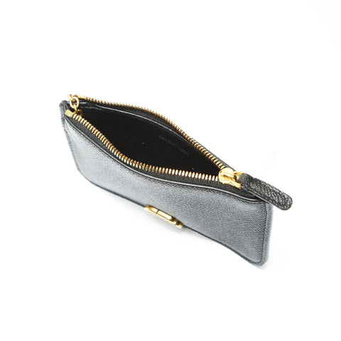 BALENCIAGA BB KEY Leather with Key Ring Coin case black WS23868