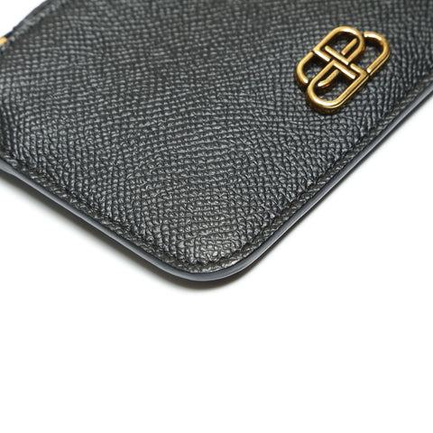 BALENCIAGA BB KEY Leather with Key Ring Coin case black WS23868