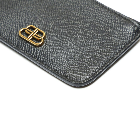 BALENCIAGA BB KEY Leather with Key Ring Coin case black WS23868