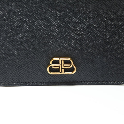 BALENCIAGA BB KEY Leather with Key Ring Coin case black WS23868