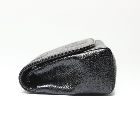 CHANEL No. 5 1997-1999 Caviar COCO Mark Pouch black WS23869