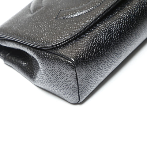 CHANEL No. 5 1997-1999 Caviar COCO Mark Pouch black WS23869