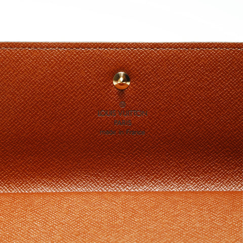 LOUIS VUITTON 2002 Monogram Porte Tresor International Purse Brown WS23870