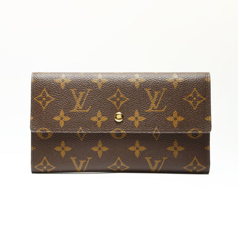 LOUIS VUITTON 2002 Monogram Porte Tresor International Purse Brown WS23870