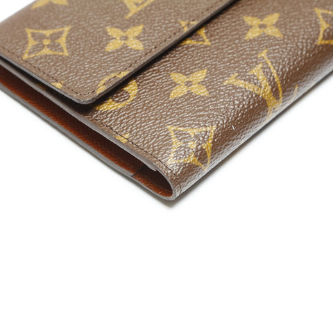 LOUIS VUITTON 2002 Monogram Porte Tresor International Purse Brown WS23870