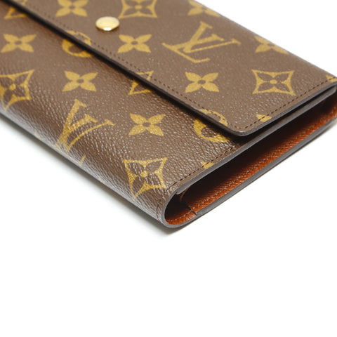 LOUIS VUITTON 2002 Monogram Porte Tresor International Purse Brown WS23870