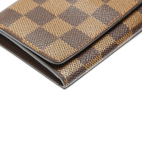 LOUIS VUITTON 2006 Damier Envelope Carte de Visite Card Case Brown WS23871