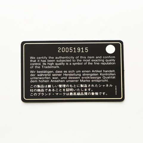 CHANEL 20 series 2014-2015 COCO Mark Caviar Leather Round Zip Purse black WS23875